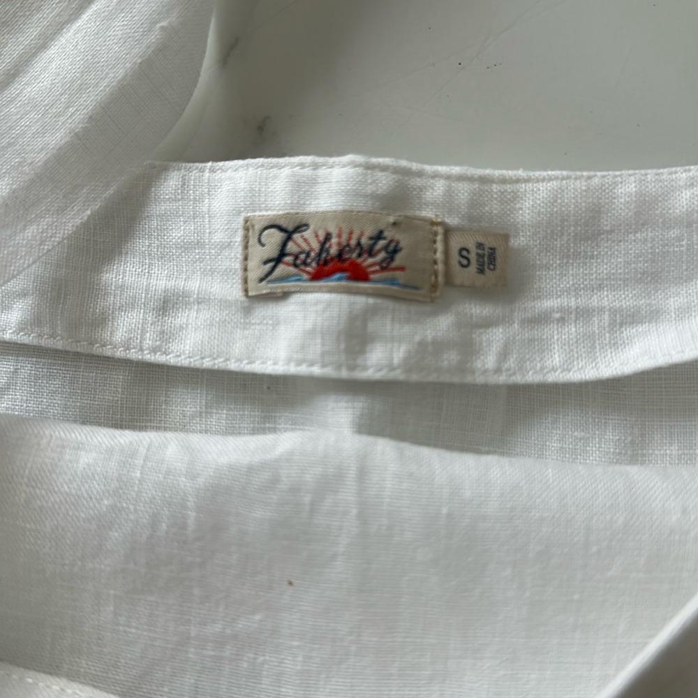 Faherty white Boxy Tank Top with Wide Straps - Picture 4 of 5